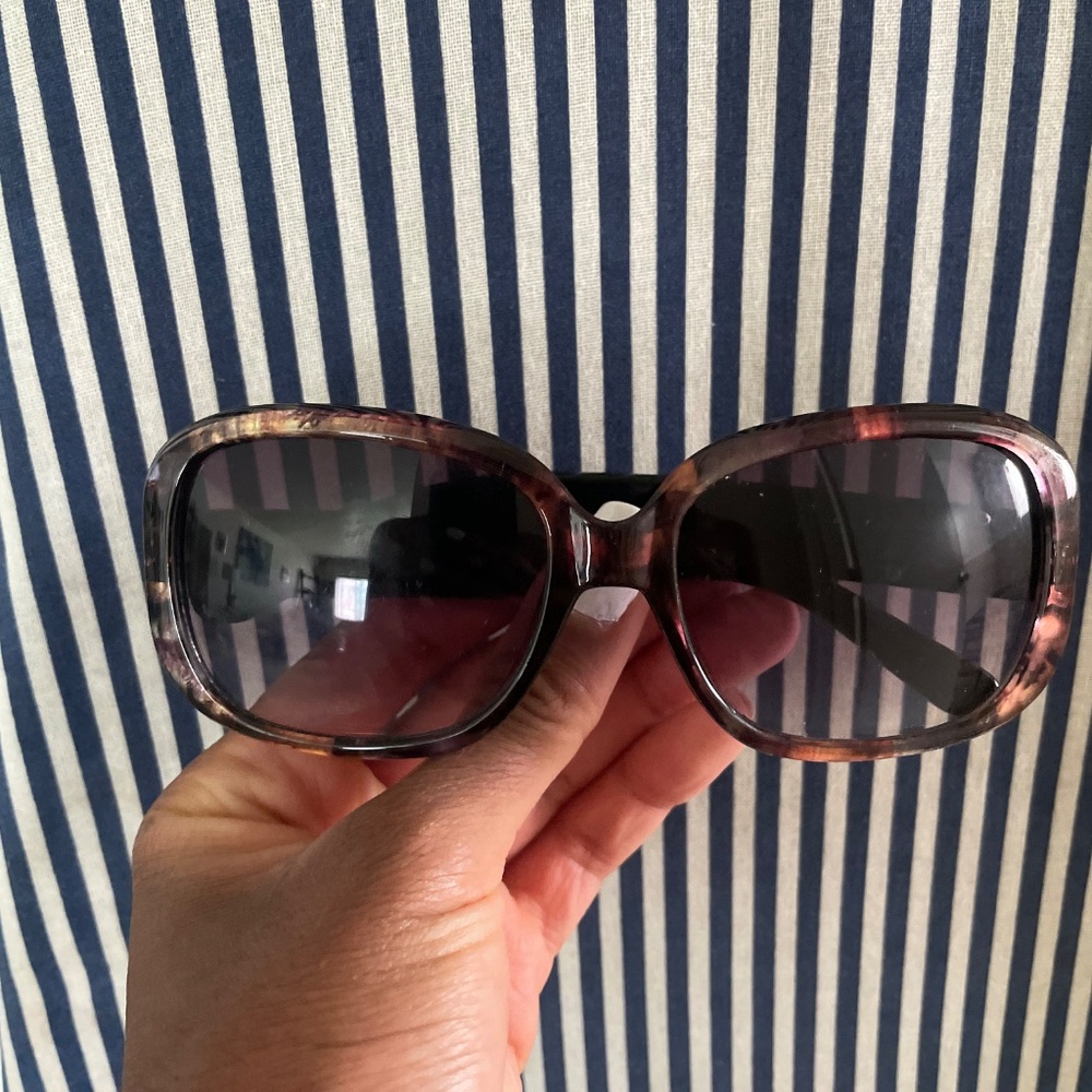 Dark Brown/Multi Colored Print Sunglasses - image 5